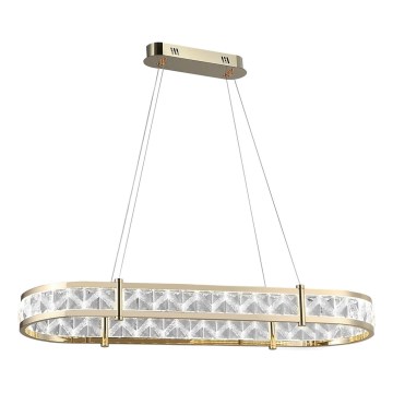 LED-dimmbarer Kristall-Pendelleuchter an Seil ENRIQUE LED/50W//230V 3000-6000K + Fernbedienung