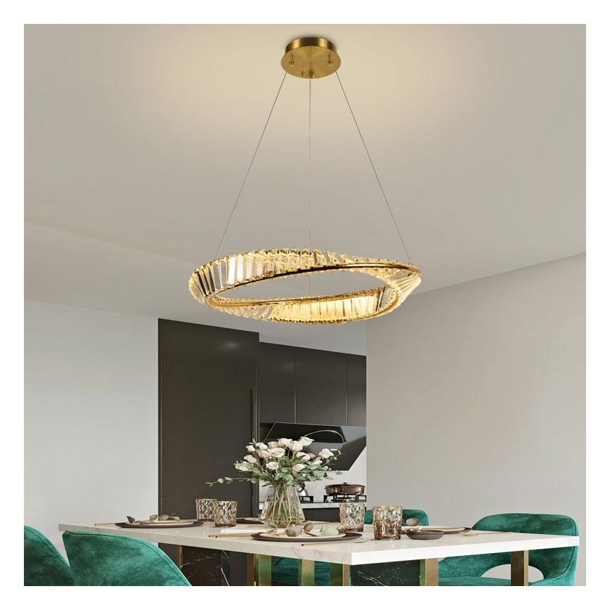 LED dimmbarer Kristall-Kronleuchter an Kabel LED/40W/230V 3000-6500K + Fernbedienung