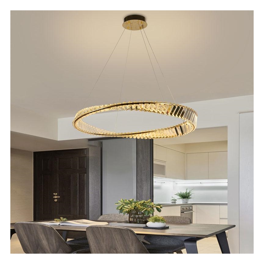 LED dimmbarer Kristall-Pendelleuchter an Kabel LED/50W/230V 3000-6500K + Fernbedienung