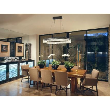 LED dimmbar Kristall-Kronleuchter mit Kabelaufhängung THALIA LED/50W/230V 3000-6000K + Fernbedienung