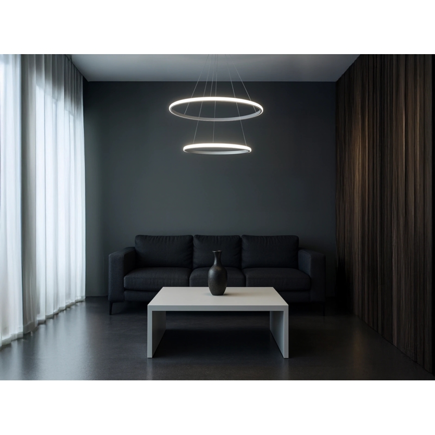 LED-dimmbare Pendelleuchte an Kabel LED/55W/230V 3000-6500K Ø 60 cm + Fernbedienung