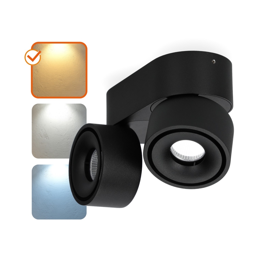 LED Dimmbarer LED-Strahler LAHTI MINI 2xLED/9W/230V 3000K CRI 90 schwarz