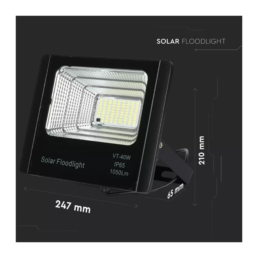 LED Dimmbarer Solarstrahler LED/16W/3,2V 4000K IP65 + Fernbedienung
