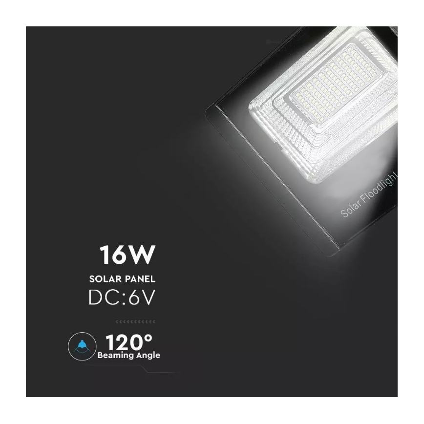 LED Dimmbarer Solarstrahler LED/16W/3,2V 4000K IP65 + Fernbedienung