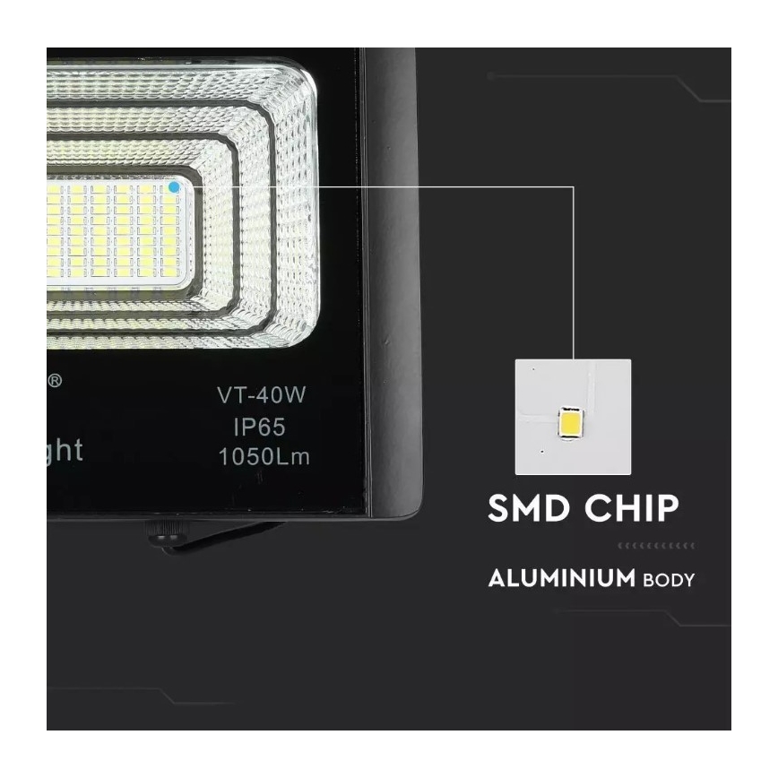 LED Dimmbarer Solarstrahler LED/16W/3,2V 4000K IP65 + Fernbedienung