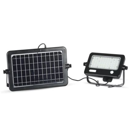 LED dimmbarer Solarstrahler mit Sensor LED/10W/3,7V 4000K IP65 7200 mAh + USB-Anschluss