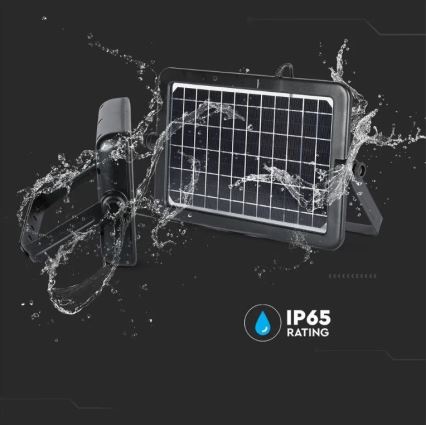 LED dimmbarer Solarstrahler mit Sensor LED/10W/3,7V 4000K IP65 7200 mAh + USB-Anschluss