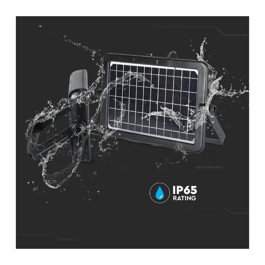 LED dimmbarer Solarstrahler mit Sensor LED/10W/3,7V 4000K IP65 7200 mAh + USB-Anschluss