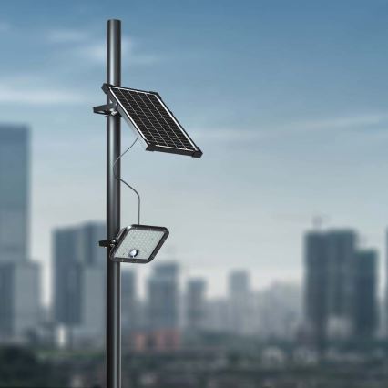 LED dimmbarer Solarstrahler mit Sensor LED/10W/3,7V 4000/6000K IP65 3600 mAh + Fernbedienung