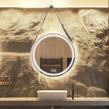 LED dimmbares, beheiztes Badezimmer-Spiegel mit Hintergrundbeleuchtung LED/20W/230V 4000K IP44