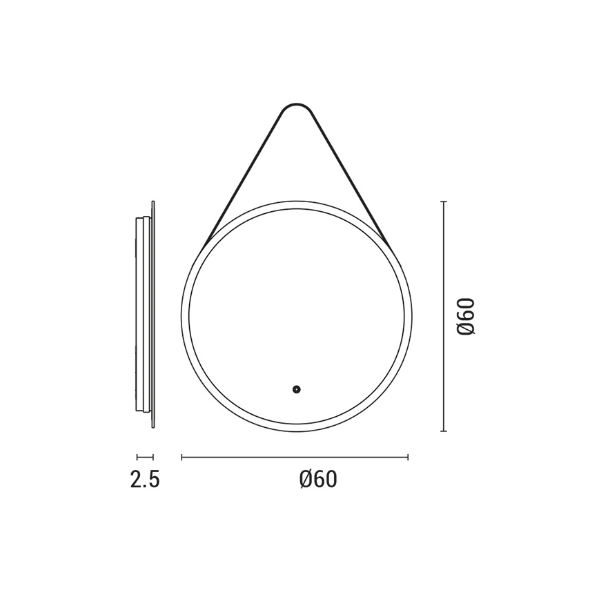 LED dimmbares, beheiztes Badezimmer-Spiegel mit Hintergrundbeleuchtung LED/20W/230V 4000K IP44