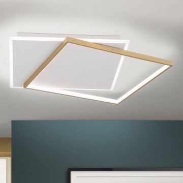 LED Dimmbares Deckenleuchte EMANUEL LED/50W/230V weiß/gold