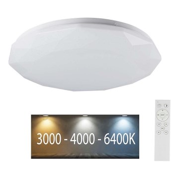 LED dimmbares Deckenleuchte LED/40W/230V 3000K/4000K/6500K Ø 38,8 cm + Fernbedienung
