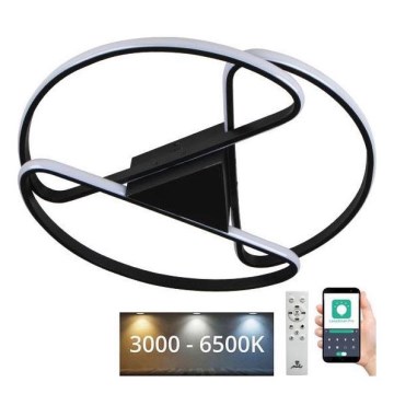 LED Dimmbares Deckenleuchte LED/75W/230V 3000-6500K Schwarz + Fernbedienung