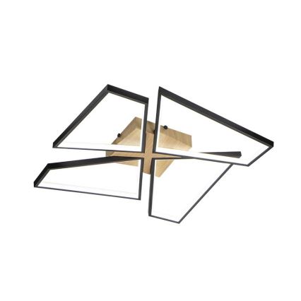 LED Dimmbares Deckenleuchte LED/115W/230V 3000-6500K Braun/Schwarz + Fernbedienung