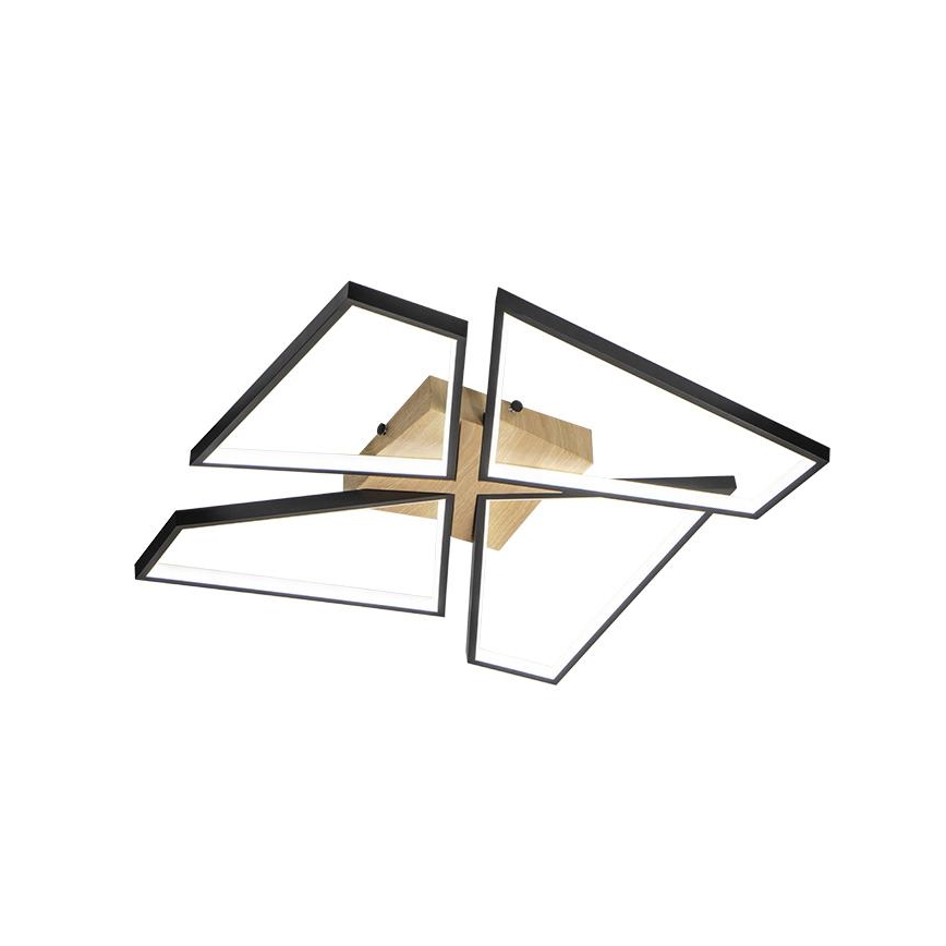 LED Dimmbares Deckenleuchte LED/115W/230V 3000-6500K Braun/Schwarz + Fernbedienung