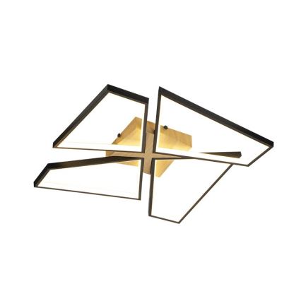 LED Dimmbares Deckenleuchte LED/115W/230V 3000-6500K Braun/Schwarz + Fernbedienung