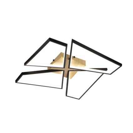 LED Dimmbares Deckenleuchte LED/115W/230V 3000-6500K Braun/Schwarz + Fernbedienung