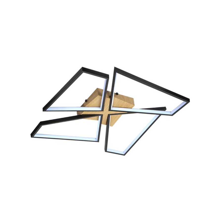 LED Dimmbares Deckenleuchte LED/115W/230V 3000-6500K Braun/Schwarz + Fernbedienung