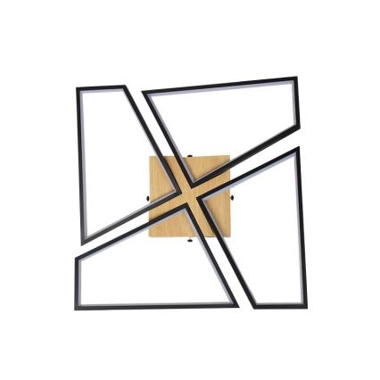 LED Dimmbares Deckenleuchte LED/115W/230V 3000-6500K Braun/Schwarz + Fernbedienung