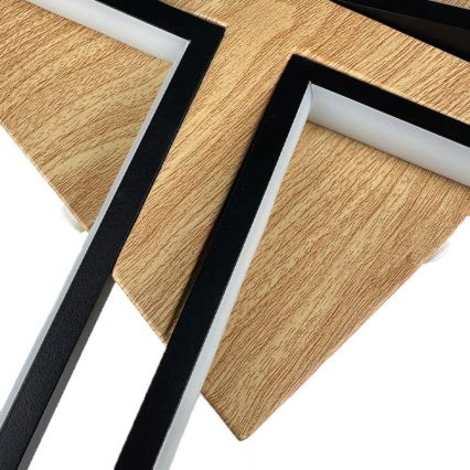 LED Dimmbares Deckenleuchte LED/115W/230V 3000-6500K Braun/Schwarz + Fernbedienung