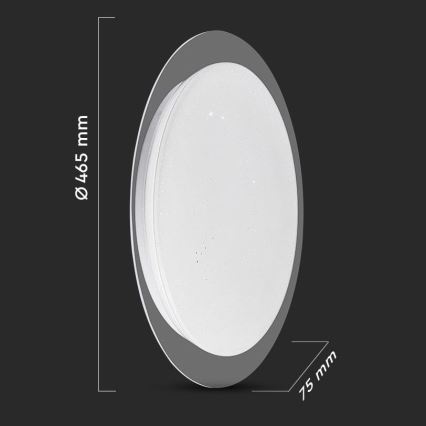 LED dimmbares Deckenleuchte LED/40W/230V 3000K/4000K/6500K Ø 46,5 cm + Fernbedienung