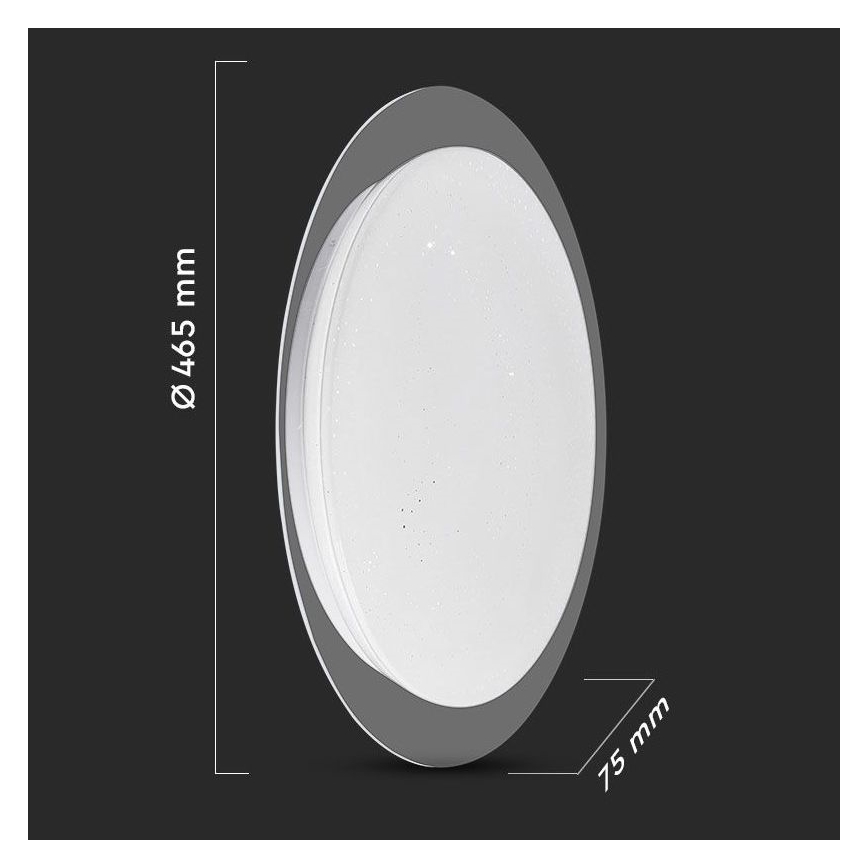 LED dimmbares Deckenleuchte LED/40W/230V 3000K/4000K/6500K Ø 46,5 cm + Fernbedienung