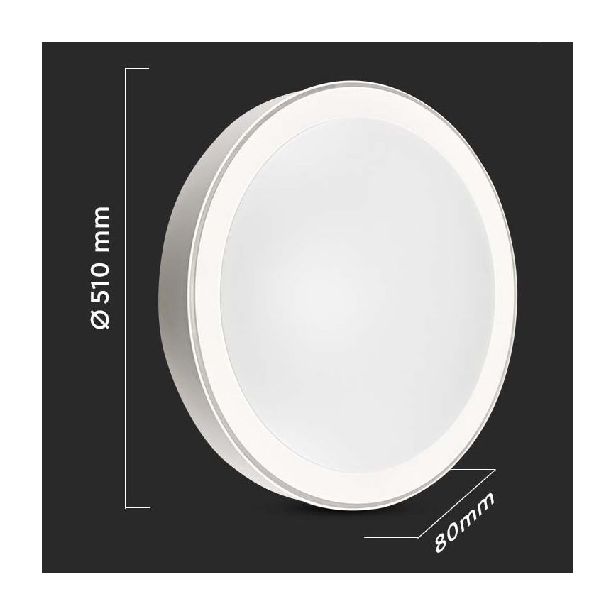 LED dimmbares Deckenleuchte LED/40W/230V 3000K/4000K/6500K Ø 51 cm + Fernbedienung