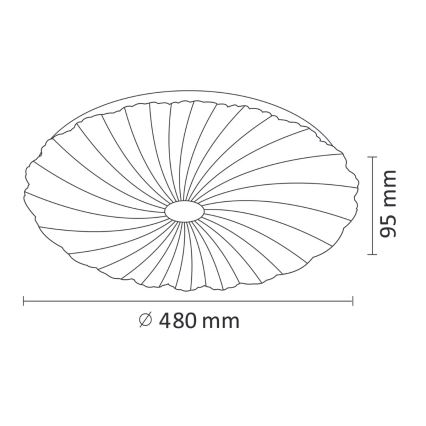 LED Dimmbares Deckenleuchte FLOWER LED/36W/230V + Fernbedienung