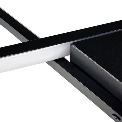 LED Dimmbares Deckenleuchte LED/75W/230V 3000-6500K Schwarz + Fernbedienung