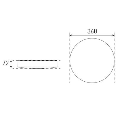 LED dimmbares Badezimmer-Deckenleuchte VARIO LUMO LED/13/18W/230V 3000/4000/5700K Ø 36 cm IP44 schwarz