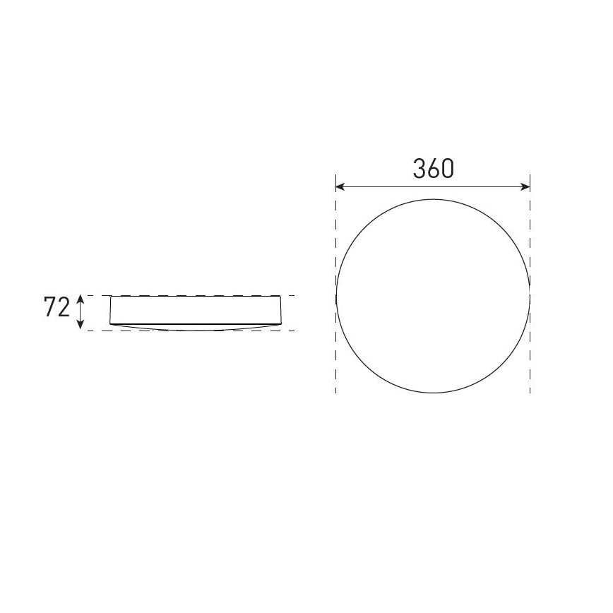 LED dimmbares Badezimmer-Deckenleuchte VARIO LUMO LED/13/18W/230V 3000/4000/5700K Ø 36 cm IP44 schwarz
