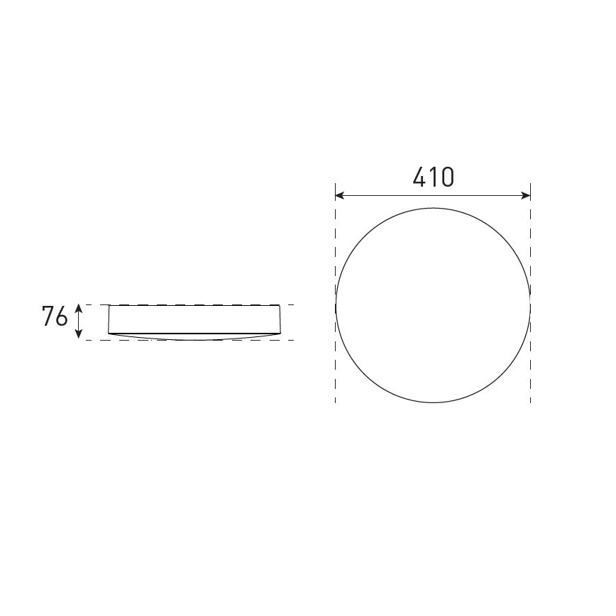 LED dimmbares Badezimmer-Deckenleuchte VARIO LUMO LED/22/32W/230V 3000/4000/5700K Ø 41 cm IP44 schwarz