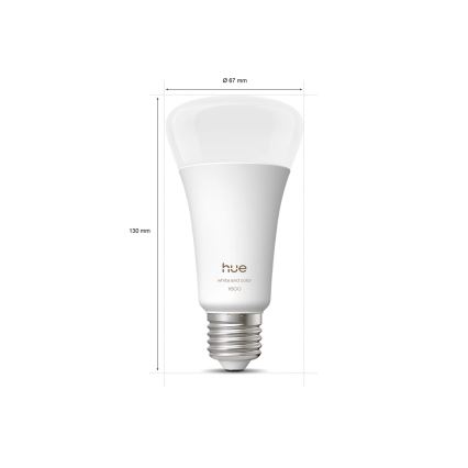 LED-dimmbares Leuchtmittel Philips Hue WHITE AND COLOR AMBIANCE E27/11,8W/230V 1000-20000K