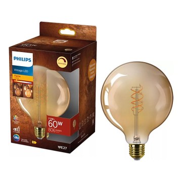 LED dimmbares Leuchtmittel VINTAGE Philips G125 E27/7,3W/230V 2200K
