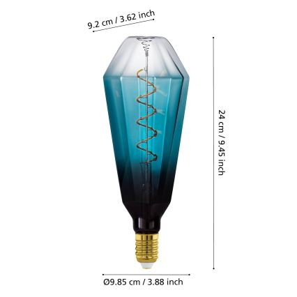 LED-dimmbares VINTAGE-Leuchtmittel E27/4W/230V 2000K blau - Eglo 110235