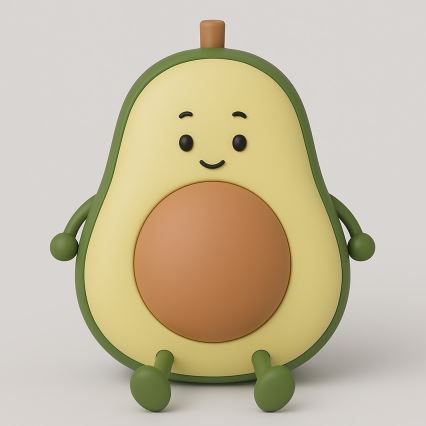 LED-dimmbares, wiederaufladbares Kinder-Nachtlicht mit Touch-Bedienung AVOCADO LED/1W/5V 1200 mAh