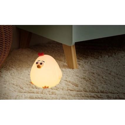 Dimmbares wiederaufladbares Kinder-Nachtlicht LED/1W/5V 3000K 800 mAh Küken