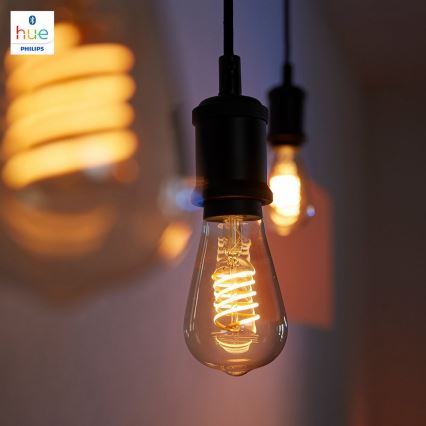 LED Dimmbare Glühbirne Philips HUE WHITE FILAMENT ST64 E27/7W/230V
