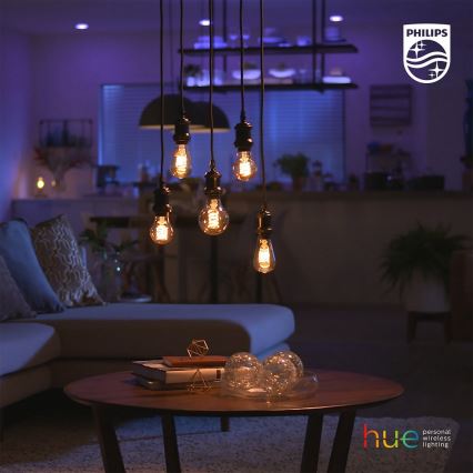 LED-Dimmer-Glühbirne Philips Hue WHITE FILAMENT ST64 E27/7W/230V 2100K