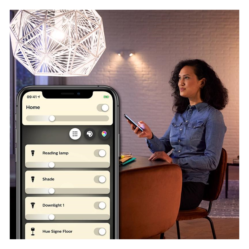 LED-Dimmer-Glühbirne Philips Hue WHITE FILAMENT ST64 E27/7W/230V 2100K