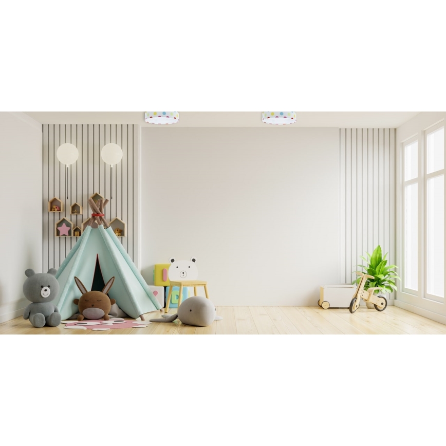 LED Dimmbares Kinder-Deckenleuchte SMART GALAXY KIDS LED/24W/230V 3000-6500K bunte Punkte + Fernbedienung
