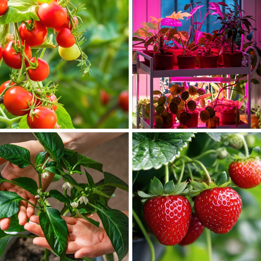 LED dimmbare flexible Tischlampe mit Clip zur Pflanzenzucht VITARO 4xLED/10W/230V schwarz