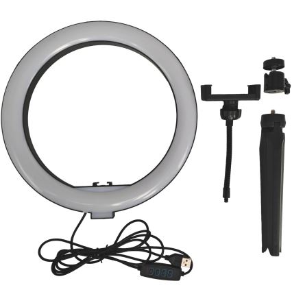 LED dimmbare Lampe mit Stativ und Halterung für Vlogging LED/10W/5V 2700-6500K