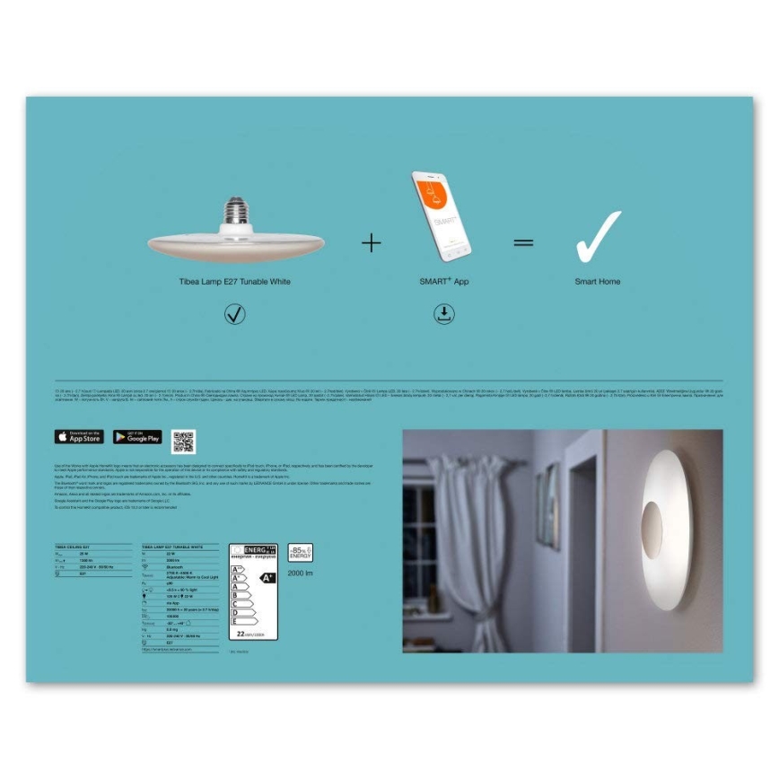 LED-Dimmable-Lampe/Leuchte SMART+ TIBEA E27/22W/230V 2700-6500K - Ledvance