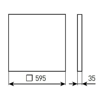 LED Dimmbares Badezimmer-Einbaupanel STELLA LED/28/32/36/40W/230V 59,5x59,5 cm CRI 90 IP44 weiß