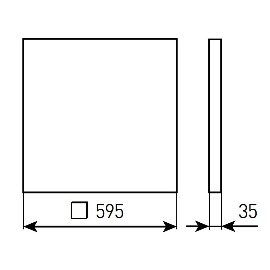 LED Dimmbares Badezimmer-Einbaupanel STELLA LED/28/32/36/40W/230V 59,5x59,5 cm CRI 90 IP44 weiß
