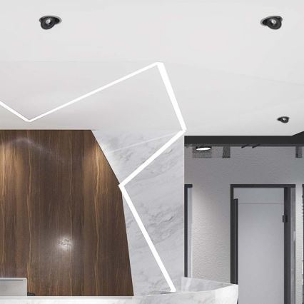 LED Einbau-Spotleuchte LED/12W/230V 3000/4000/6400K Ø 12 cm schwarz