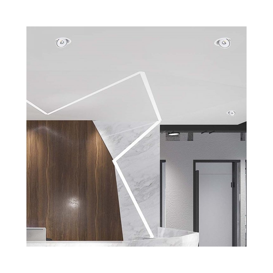 LED Einbau-Spotleuchte LED/28W/230V 3000/4000/6400K Ø 20 cm Weiß