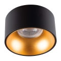 LED Einbaulampe MINI RITI 1xGU10/25W/230V schwarz/gold